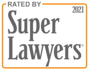 Super Lawyers Rising Star award badge 2021